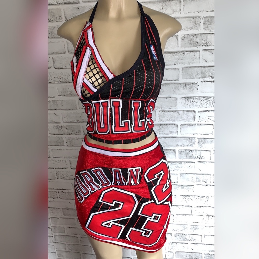 Custom 2 piece Jordan Bulls Jersey Set